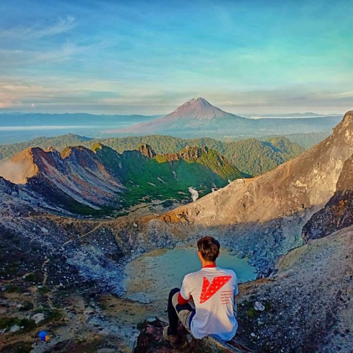 Sibayak volcano climbing hiking lovely