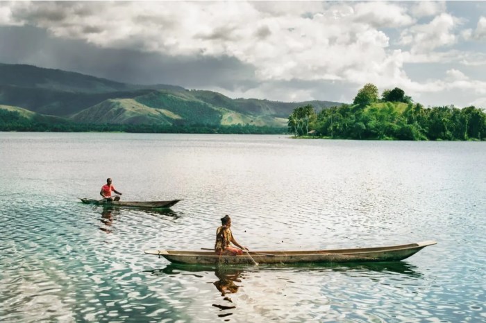 Papua sentani lake tourism