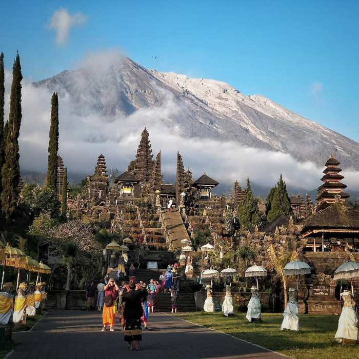 Besakih pura temples agung slopes holiest southwestern connect
