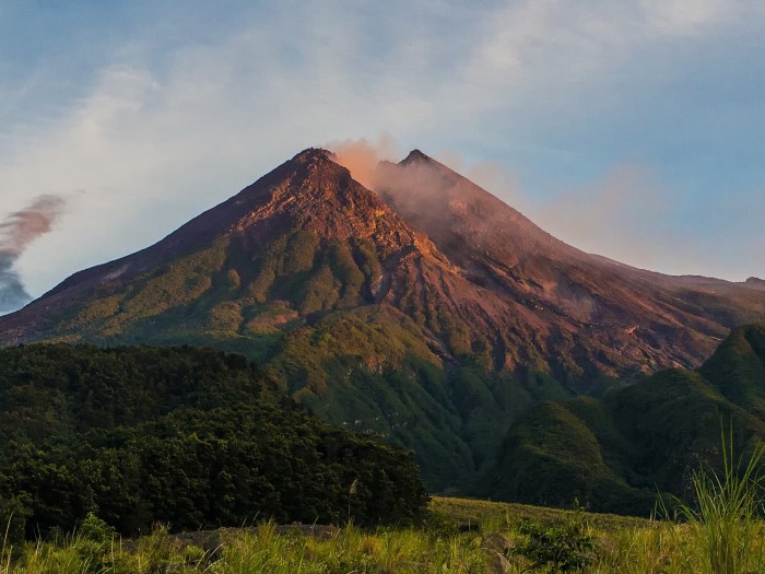 Merapi gunung pemandangan yogyakarta jogja exposure kikis inilah wisata papan