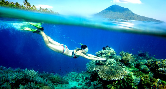 Diving siladen bunaken snorkeling indonesia sulawesi resort spa park islands marine national north