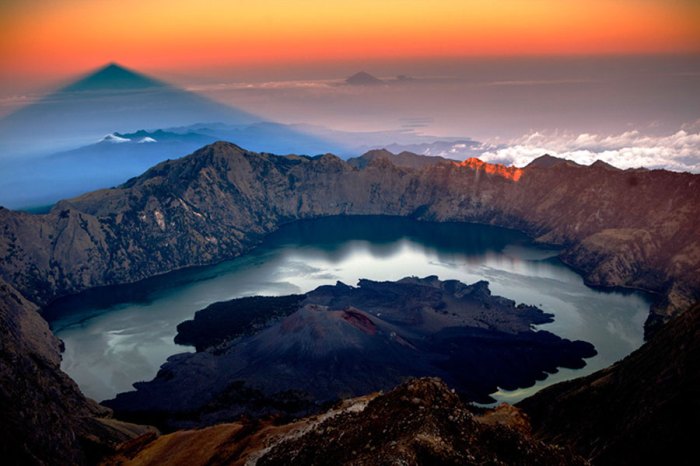 Rinjani gunung indonesia lombok mount trekking